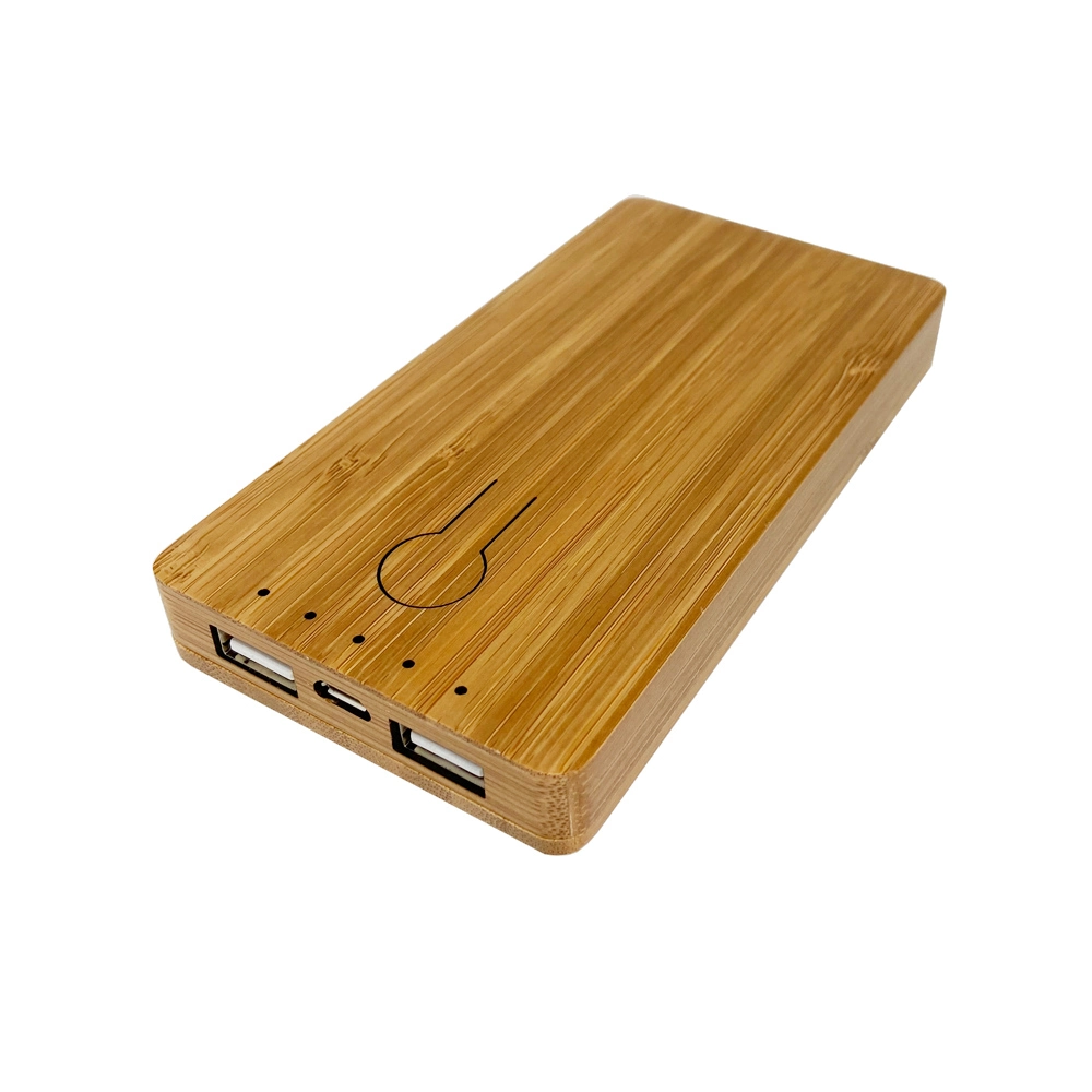 Portable Eco-Friendly Bamboo Battery Charger Lithium Battery 5000mAh Power Bank