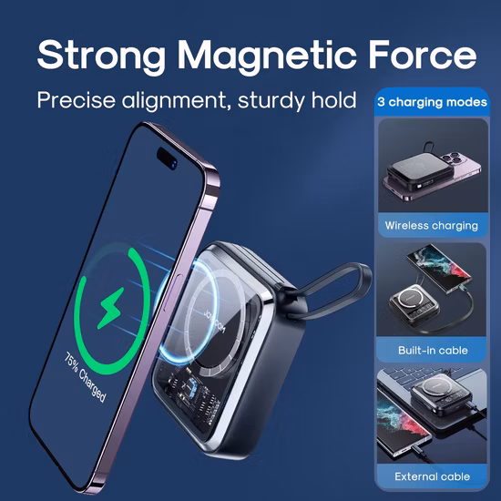 Magnetische Powerbank mit kabellosem PD-QC-Ladegerät